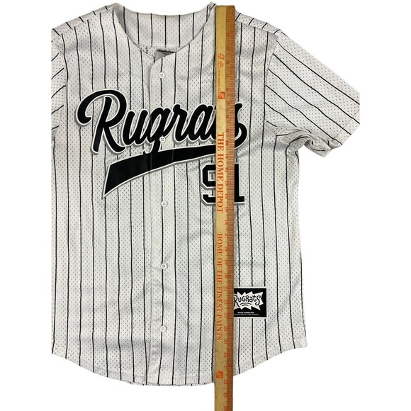 Nickelodeon Rug rays‎ White Striped Baseball Jersey Sz M - Picture 2 of 6